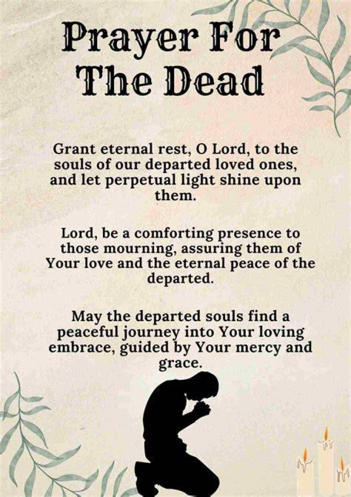 prayer for the dead Google Search Inspirational prayers, Novena